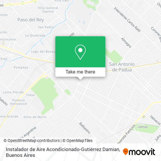 Instalador de Aire Acondicionado-Gutiérrez Damian map