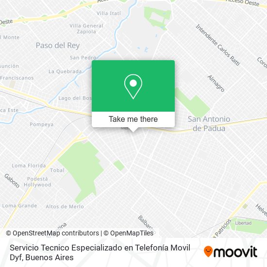 Servicio Tecnico Especializado en Telefonía Movil Dyf map