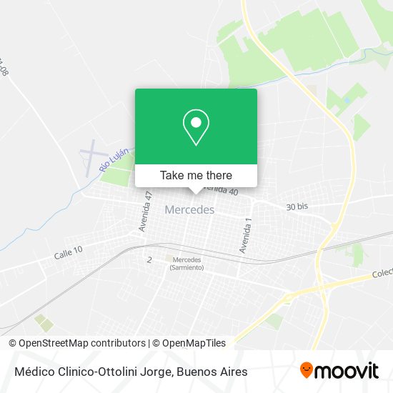 Mapa de Médico Clinico-Ottolini Jorge