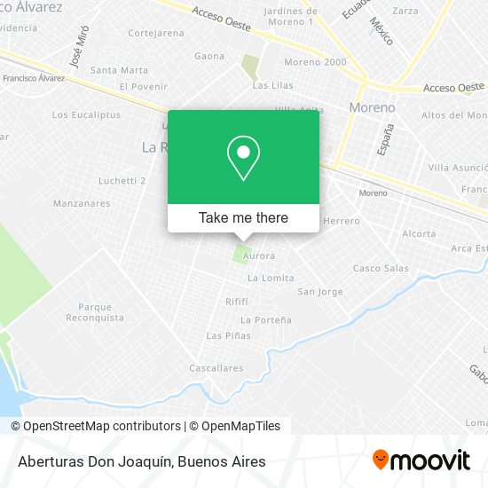 Aberturas Don Joaquín map