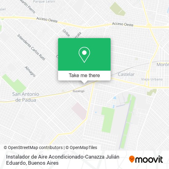 Instalador de Aire Acondicionado-Canazza Julián Eduardo map