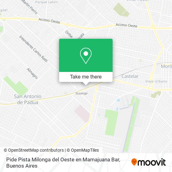 Pide Pista Milonga del Oeste en Mamajuana Bar map
