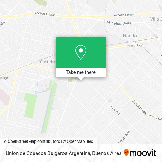 Mapa de Union de Cosacos Bulgaros Argentina