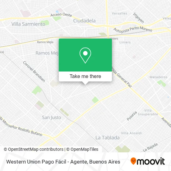 Western Union Pago Fácil - Agente map