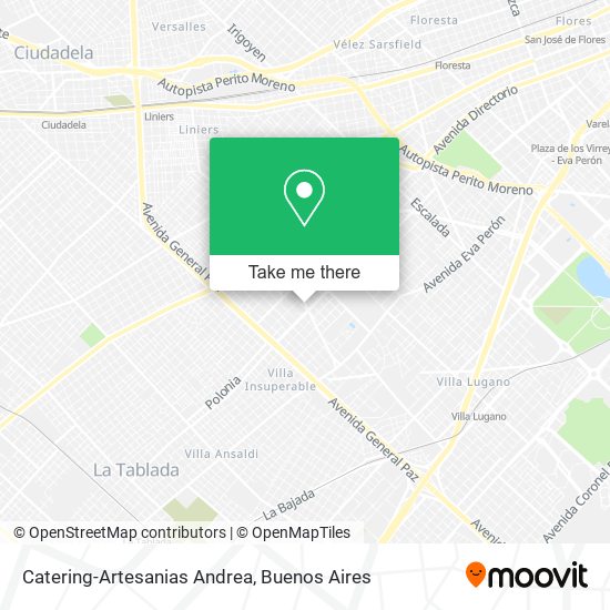 Mapa de Catering-Artesanias Andrea