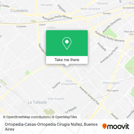 Ortopedia-Casas-Ortopedia Cirugia Núñez map