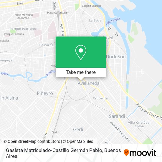 Mapa de Gasista Matriculado-Castillo Germán Pablo