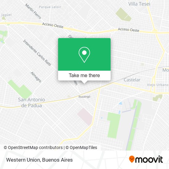 Mapa de Western Union