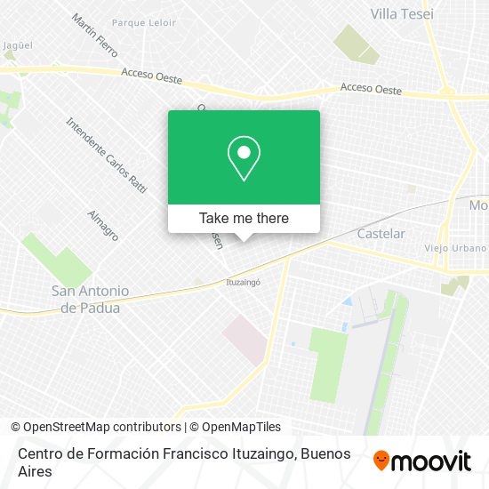 Centro de Formación Francisco Ituzaingo map