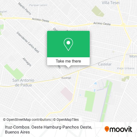 Ituz-Combos. Oeste Hamburg-Panchos Oeste map