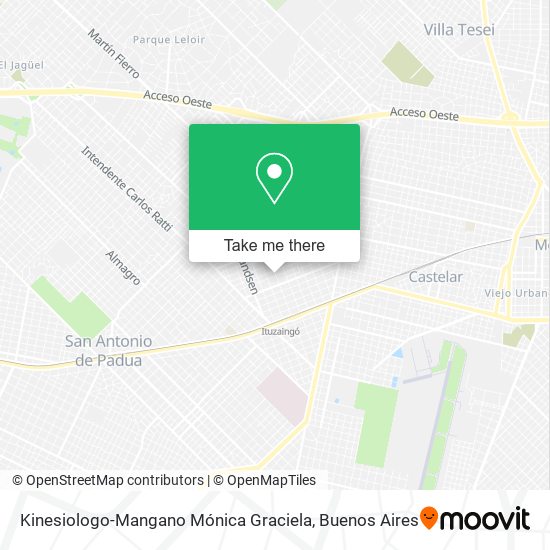 Mapa de Kinesiologo-Mangano Mónica Graciela