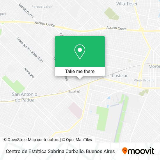 Mapa de Centro de Estética Sabrina Carballo