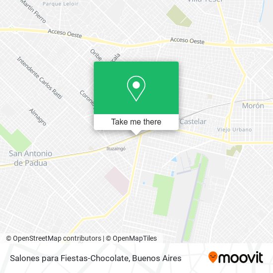 Salones para Fiestas-Chocolate map