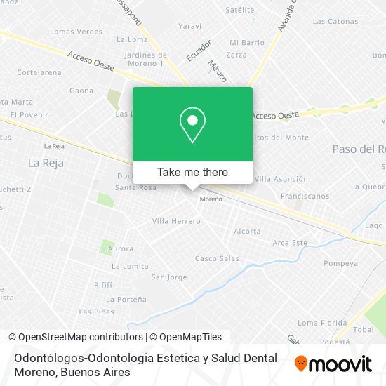 Odontólogos-Odontologia Estetica y Salud Dental Moreno map
