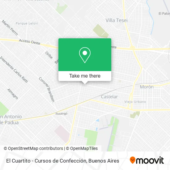 Mapa de El Cuartito - Cursos de Confección