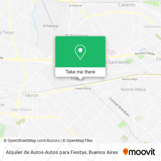 Mapa de Alquiler de Autos-Autos para Fiestas