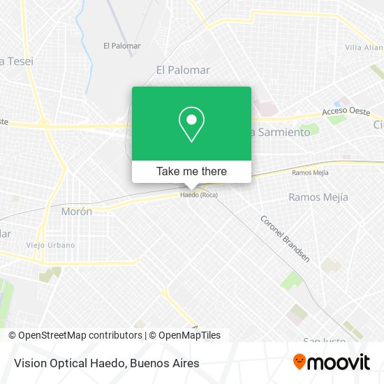 Mapa de Vision Optical Haedo