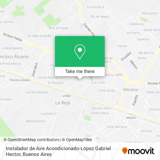Instalador de Aire Acondicionado-López Gabriel Hector map