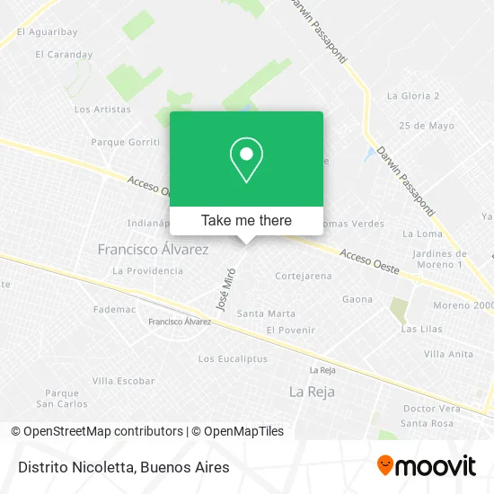 Distrito Nicoletta map