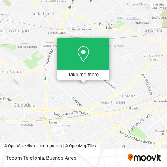 Tccom Telefonía map