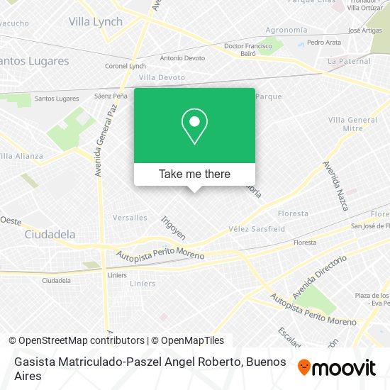 Mapa de Gasista Matriculado-Paszel Angel Roberto