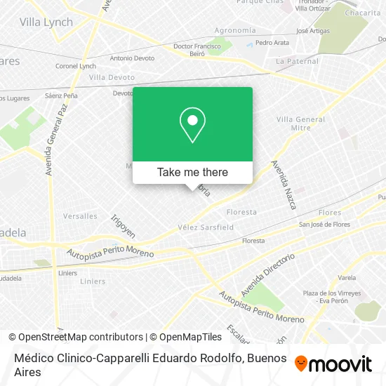 Mapa de Médico Clinico-Capparelli Eduardo Rodolfo