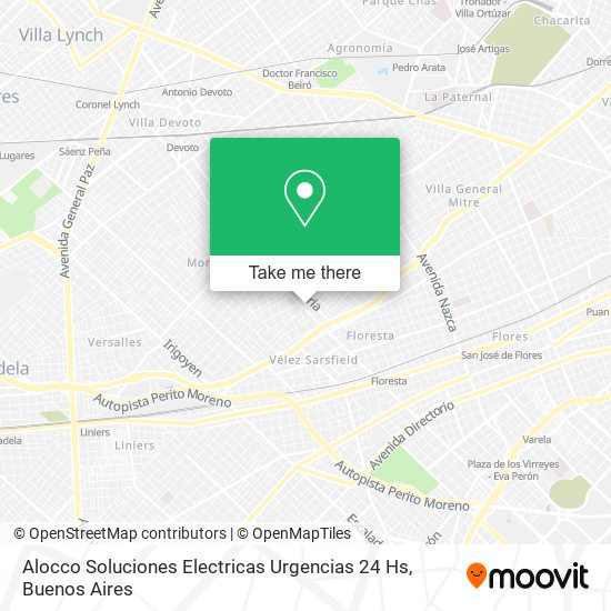 Mapa de Alocco Soluciones Electricas Urgencias 24 Hs