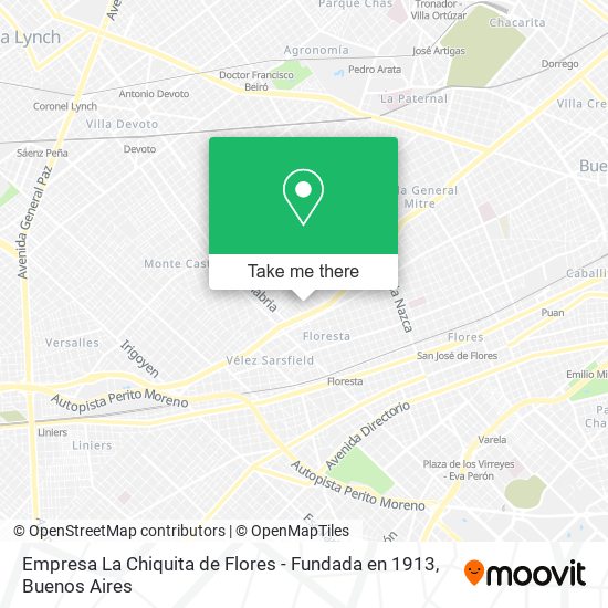 Empresa La Chiquita de Flores - Fundada en 1913 map