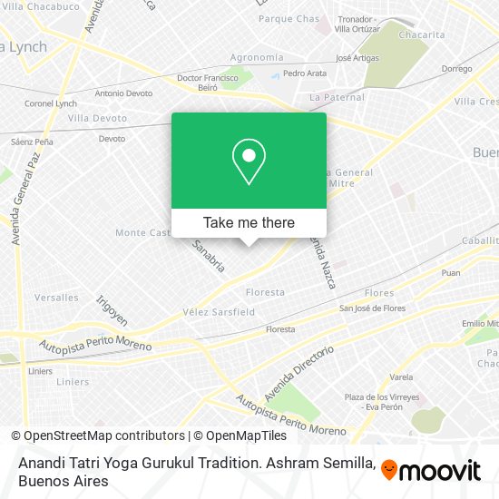 Mapa de Anandi Tatri Yoga Gurukul Tradition. Ashram Semilla