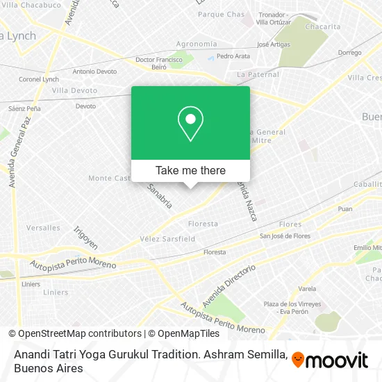 Mapa de Anandi Tatri Yoga Gurukul Tradition. Ashram Semilla
