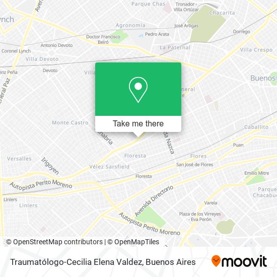Traumatólogo-Cecilia Elena Valdez map