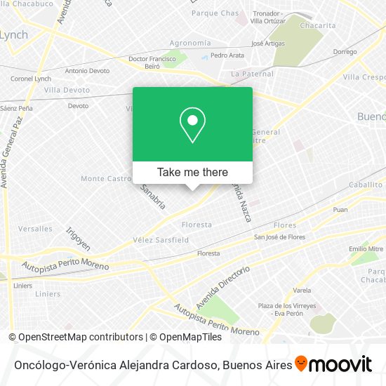 Oncólogo-Verónica Alejandra Cardoso map