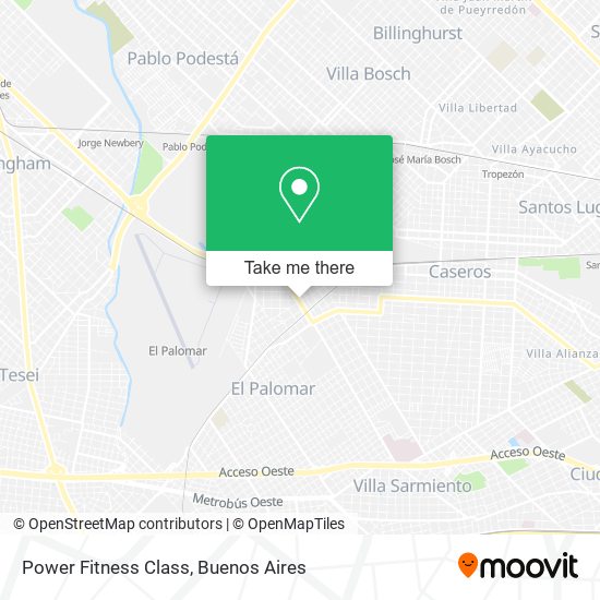 Power Fitness Class map