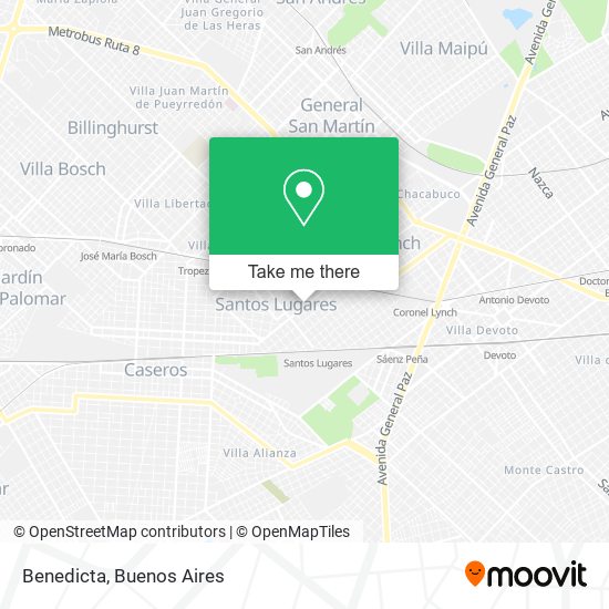Mapa de Benedicta