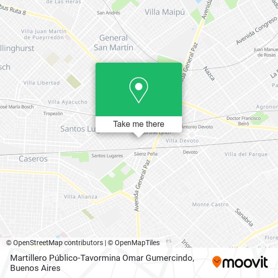 Mapa de Martillero Público-Tavormina Omar Gumercindo