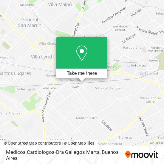 Mapa de Medicos Cardiologos-Dra Gallegos Marta