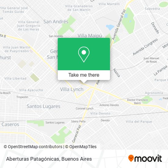 Aberturas Patagónicas map