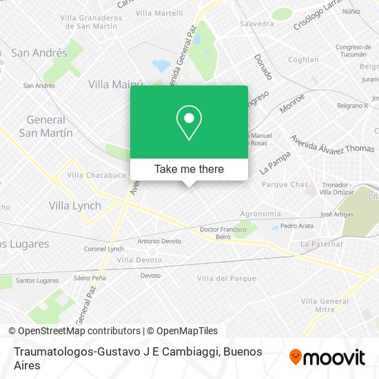 Traumatologos-Gustavo J E Cambiaggi map