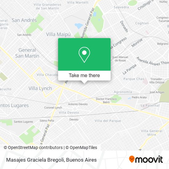 Masajes Graciela Bregoli map