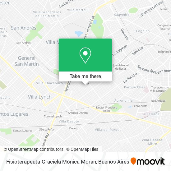 Fisioterapeuta-Graciela Mónica Moran map