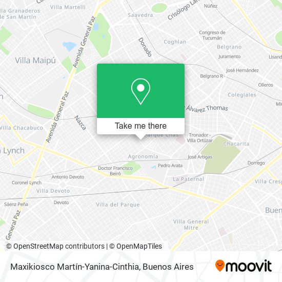Mapa de Maxikiosco Martín-Yanina-Cinthia