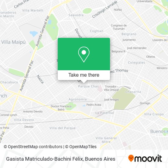 Mapa de Gasista Matriculado-Bachini Félix