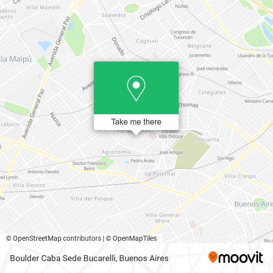 Mapa de Boulder Caba Sede Bucarelli