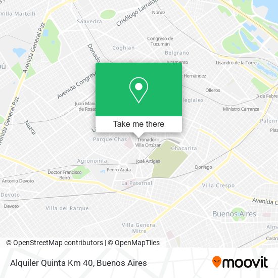 Alquiler Quinta Km 40 map