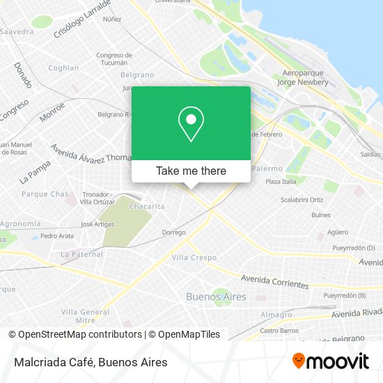 Malcriada Café map