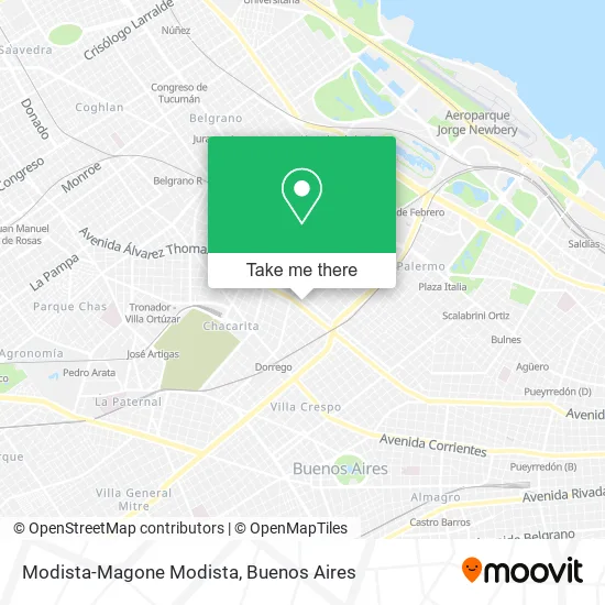 Modista-Magone Modista map