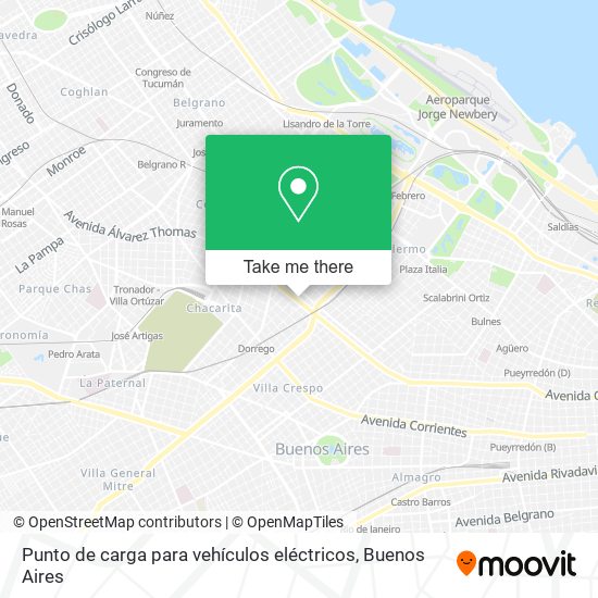 Punto de carga para vehículos eléctricos map