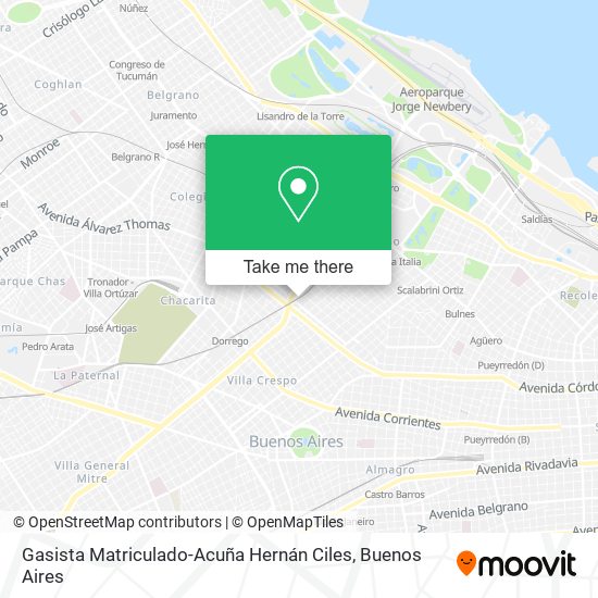Mapa de Gasista Matriculado-Acuña Hernán Ciles