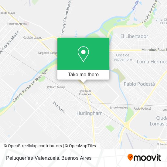 Peluquerías-Valenzuela map