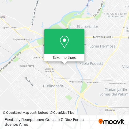 Fiestas y Recepciones-Gonzalo G Díaz Farias map